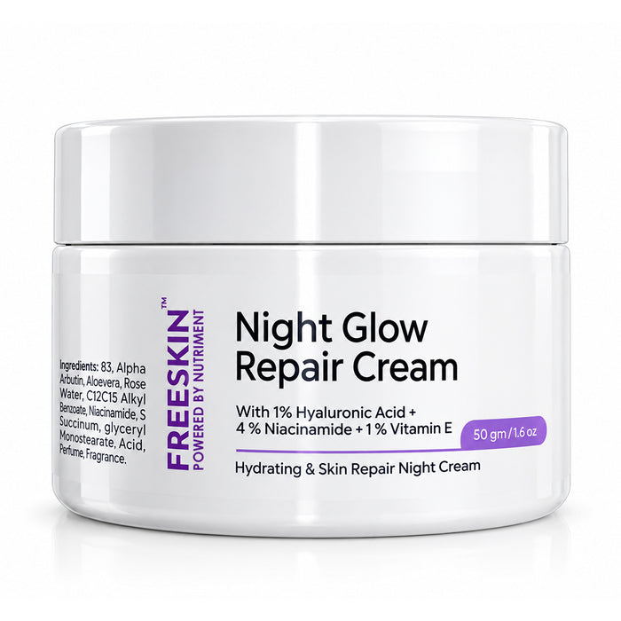 Night Glow Repair Cream 50g | Overnight Skin Repair & Brightening Cream with 5% Active Ingredients - our product