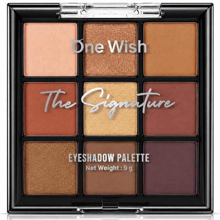 One Wish Golden Nude Eyeshadow Palette 9g | 9 in 1 Richly Pigmented Matte & Shimmer Nude Eye Colors | Smooth, Blending & Long-Wearing Eye Makeup Palette | Lightweight Formula | Compact Makeup Palette For Women - our product