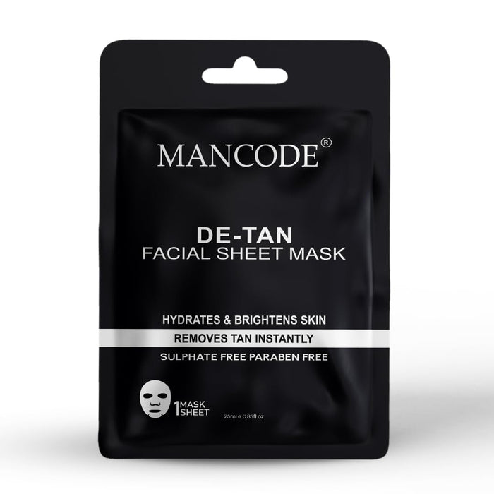 De Tan Facial Sheet Mask 25ml Combo Pack of 5 | Instant Tan Removal - our product