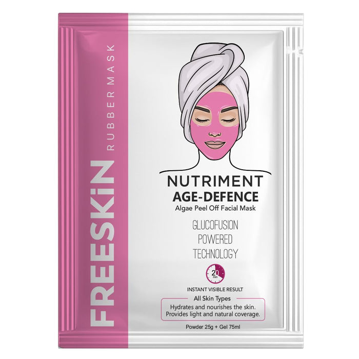 Age Defence Algae Peel-Off Mask Kit for All Skin Types | Professional Facial Treatment | Hydrating &Nourishing Skin Care | Powder 25g + Gel 75ml - our product