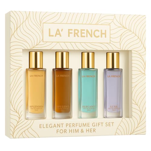 Elegant Perfume Gift Set for Men & Women 4x20ml | Long Lasting Mini Perfume Combo | Splendid, Opulent, Elegant, Luxe | Premium Unisex Fragrance Set - our product