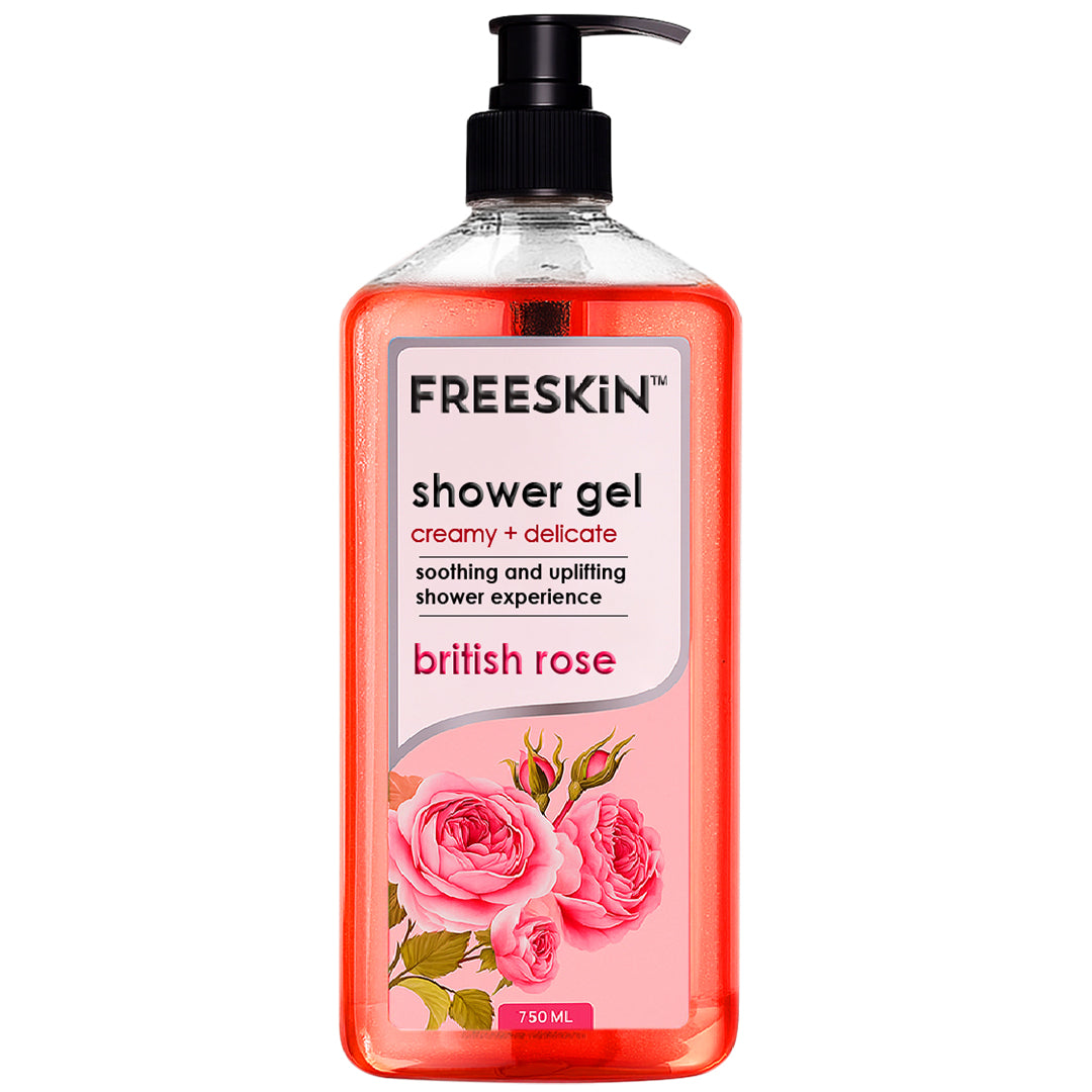 British Rose Shower Gel 750ml | Hydrating Floral Body Wash with Natural Rose Extracts | Gentle Cleanser for Soft, Smooth & Glowing Skin
