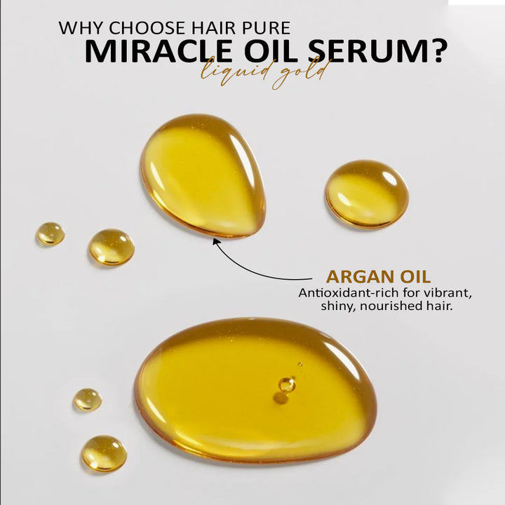 Moroccan Argan Oil Miracle Hair Serum 50ml | Anti-Frizz Hair Serum for Smooth, Shiny & Silky Hair