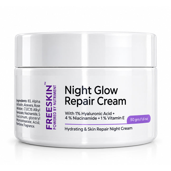 Night Glow Repair Cream 50g | Overnight Skin Repair & Brightening Cream with 5% Active Ingredients