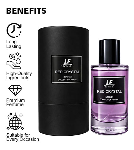 Red Crystal Perfume-50ml | Perfume for Men and Women | Intense Collection Privee | Long-Lasting Luxury Fragrance | Premium Unisex Perfume | Rich, Bold & Elegant Scent promises