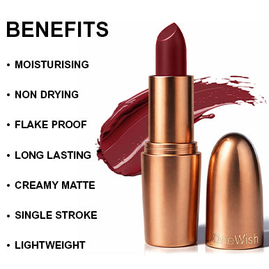 Creamy Matte Lipstick Rock N Rouge Shade 14 – Long Lasting Matte Lipstick, Full Coverage, Highly Pigmented Lip Color for Women (3.8g) promises