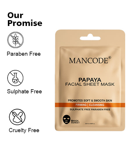 Papaya Facial Sheet Mask Pack of 3 | Skin Brightening, Tan Removal & Deep Nourishing Face Masks promises