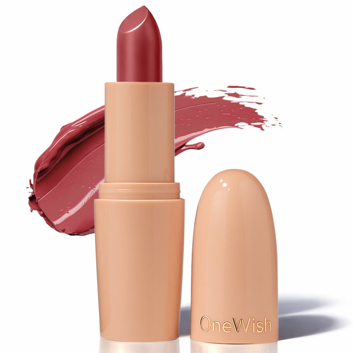 Creamy Matte Lipstick Bare & Bold Shade 07 – Long Lasting Matte Lipstick, Full Coverage, Highly Pigmented Nude Lip Color for Women (3.8g)