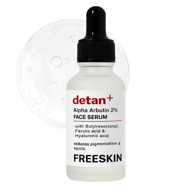 De-Tan Face Serum (30ml) | 2% Alpha Arbutin Brightening & Tan Removal Serum with Hyaluronic Acid for Even Skin Tone