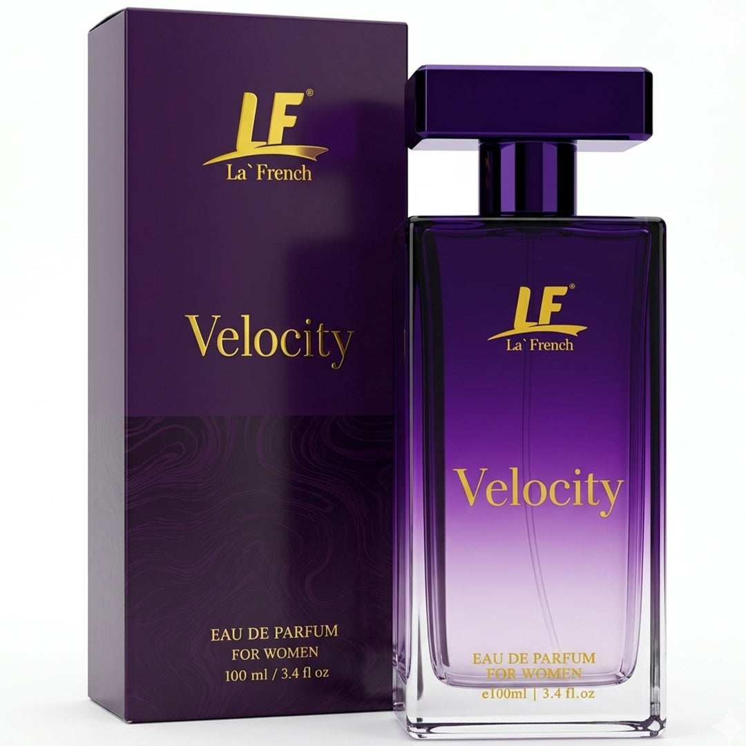 Velocity Perfume for Women 100ml – Long Lasting Eau De Parfum | Fresh Floral Bergamot Amber Sandalwood Fragrance