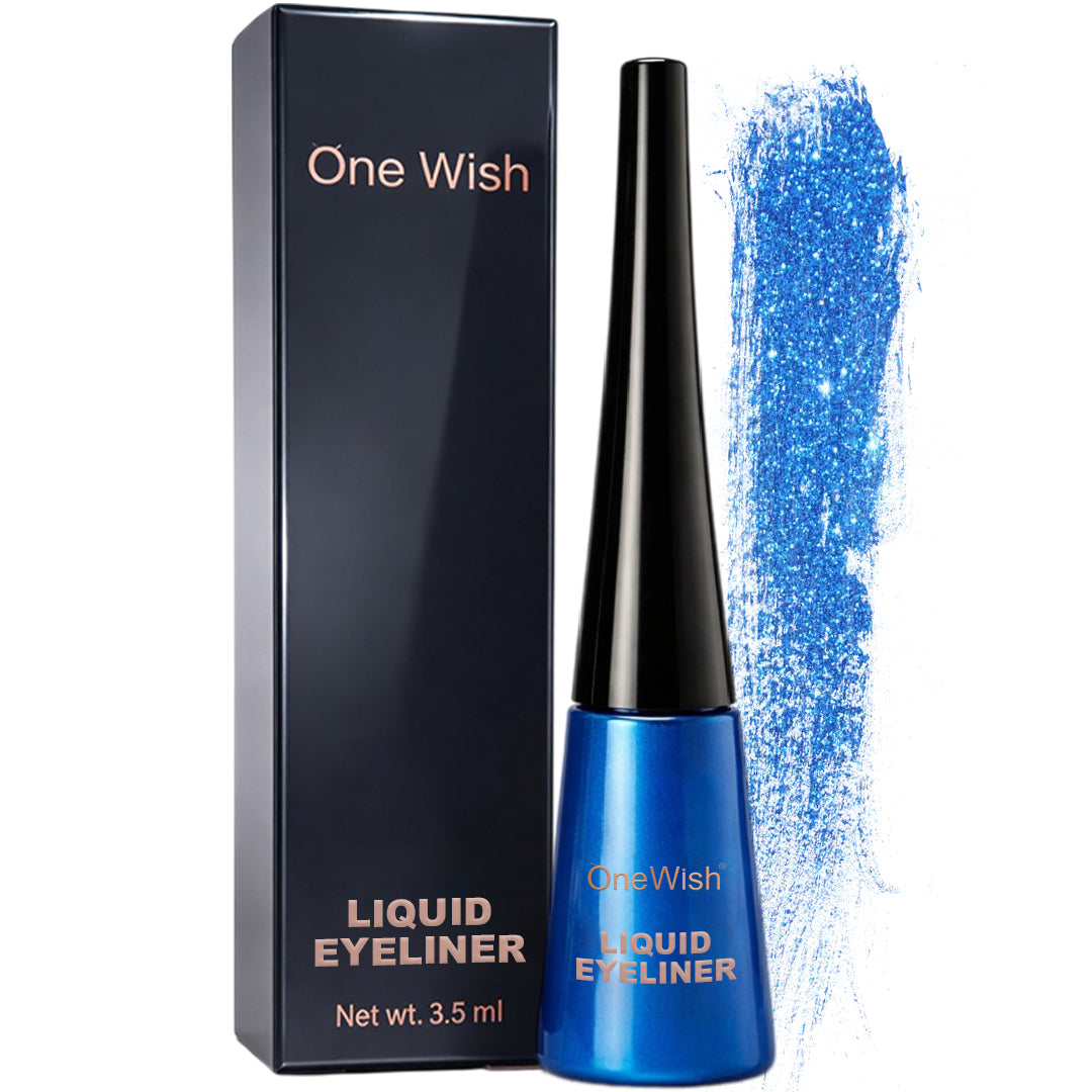 Liquid Eyeliner – Shimmer Blue | High Pigment, Quick-Dry & Precision Applicator