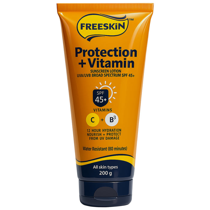 Sunscreen SPF 45+ PA+++ 200g | Broad Spectrum Sun Protection | Vitamin C & Niacinamide Brightening, Hydrating & Non-Greasy Sunscreen - our product