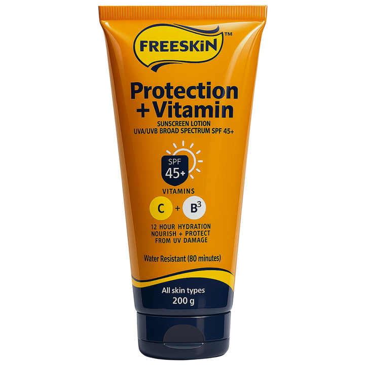 Sunscreen SPF 45+ PA+++ 200g | Broad Spectrum Sun Protection | Vitamin C & Niacinamide Brightening, Hydrating & Non-Greasy Sunscreen