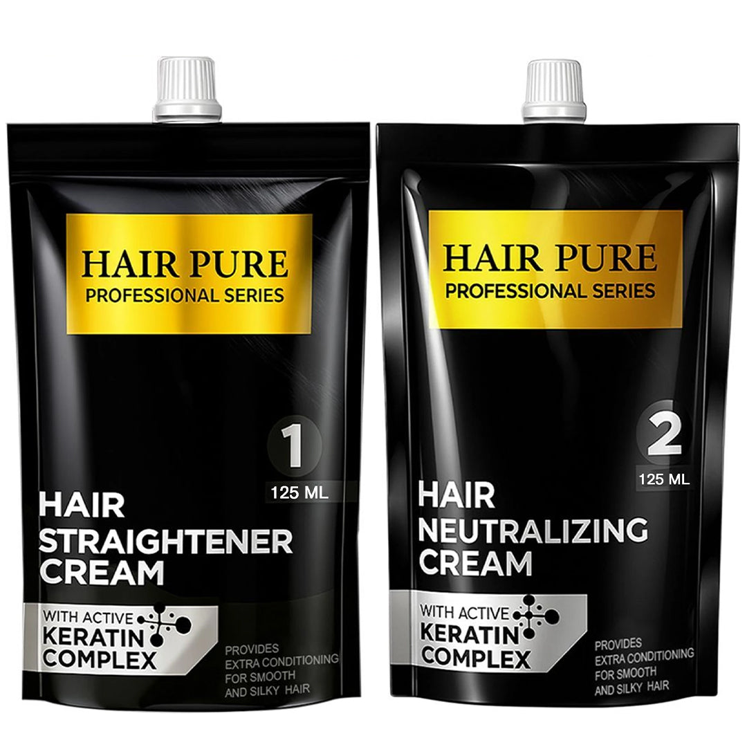 Straightener Cream 125ml - Keratin Based Hair Straightening Cream For Smooth, Silky & Frizz Free Hair