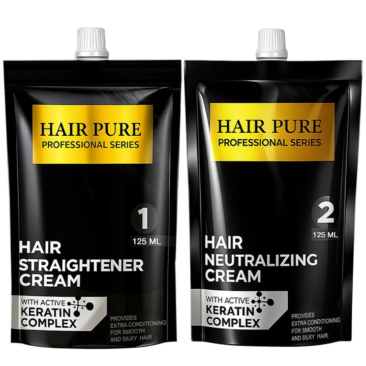 Straightener Cream 125ml - Keratin Based Hair Straightening Cream For Smooth, Silky & Frizz Free Hair