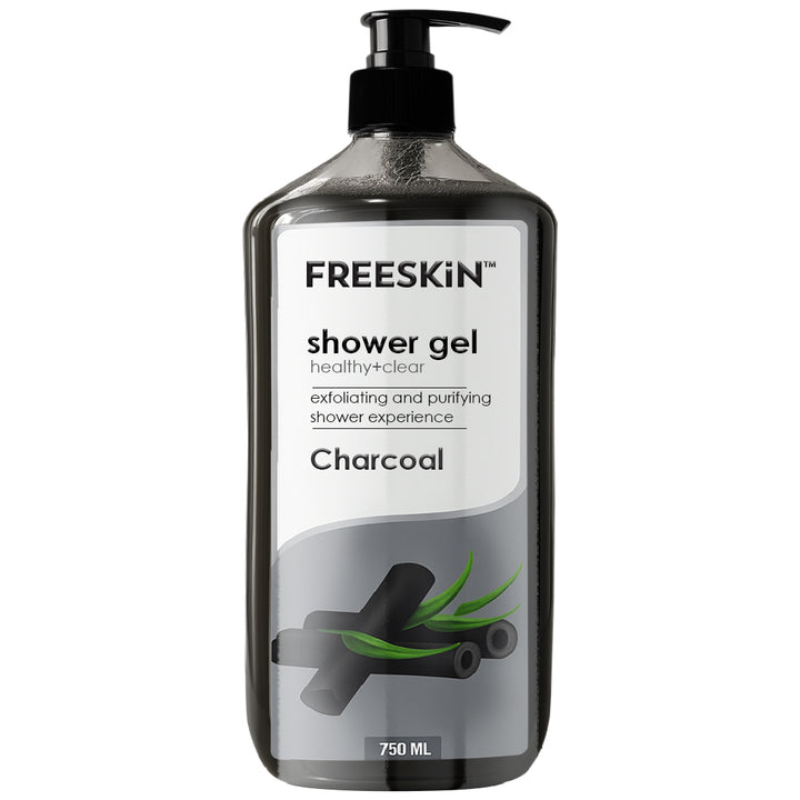 Charcoal Shower Gel 750ml | Deep Cleansing Body Wash with Activated Charcoal | Oil Control, Detox & Refreshing Skin Cleanser for Men & Women