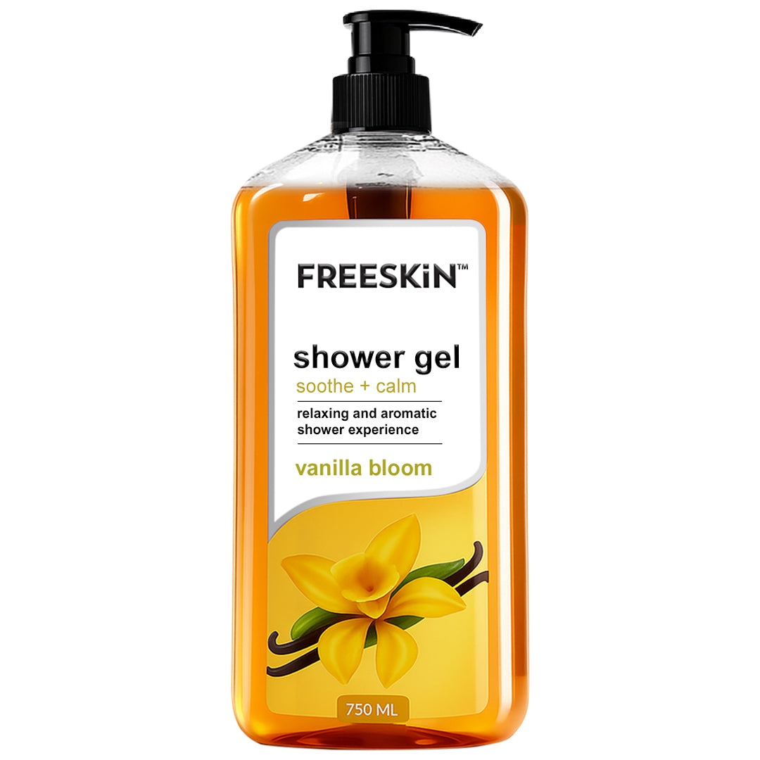Vanilla Bloom Shower Gel 750ml | Moisturizing Body Wash with Warm Vanilla Fragrance | Gentle Cleanser for Soft, Smooth & Glowing Skin