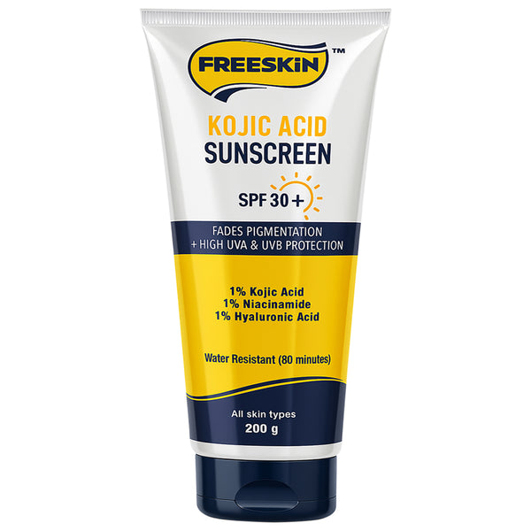 Sunscreen Kojic Acid SPF 30+ 200g | Broad Spectrum UVA/UVB Protection | Brightening, Anti-Pigmentation Sunscreen with Niacinamide & Hyaluronic Acid