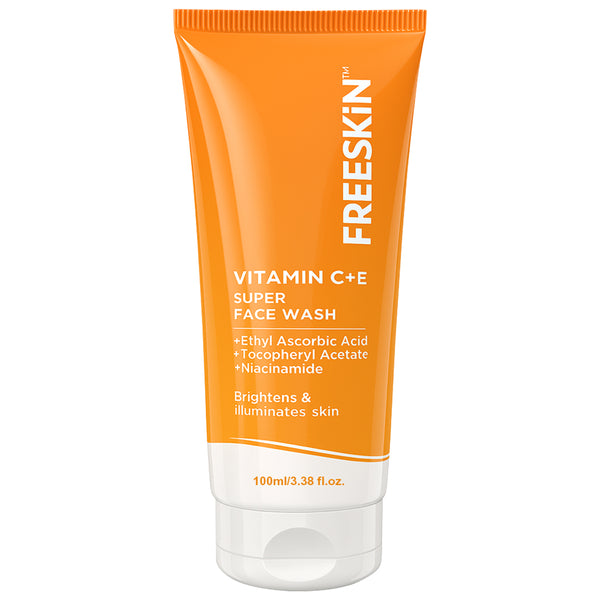 Vitamin C + E Super Face Wash 100ml | Brightening Face Cleanser with Niacinamide | Glow Boosting, Even Skin Tone & Antioxidant Protection