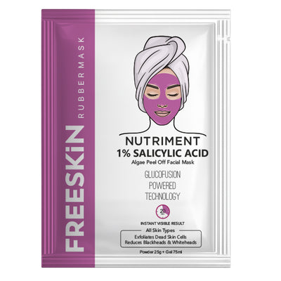 1% Salicylic Algae Peel Off Mask Powder + Gel (25g + 75ml) | Deep Cleansing Anti-Acne Face Mask | Oil Control, Blackhead Removal & Pore Tightening After