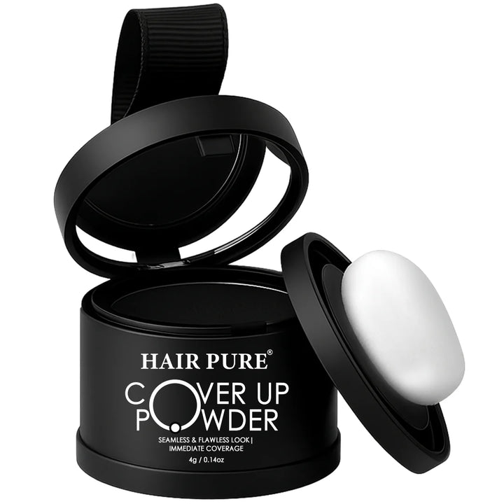 Cover-Up Hair Powder Black 4g - Quick Fix For Greying Roots And Bald Spots To Achieve More Full And Thick Hair