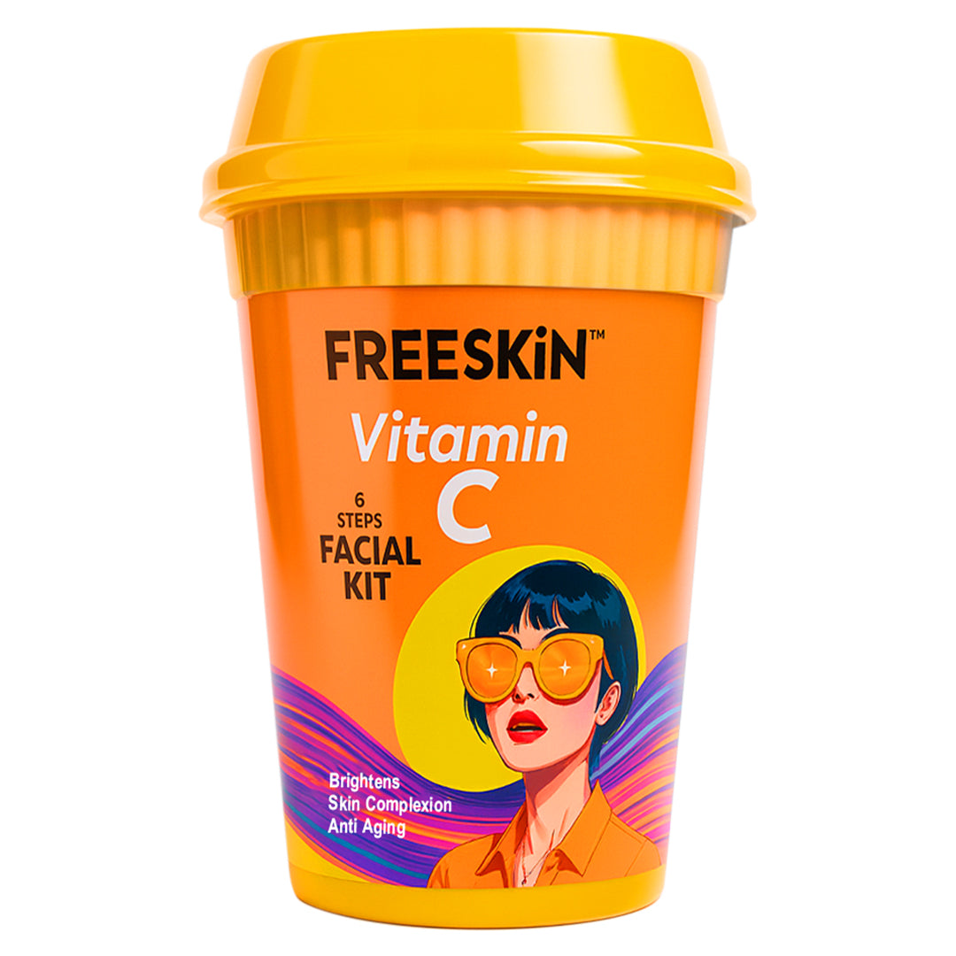 Vitamin C Facial Kit 60g | 6-Step Brightening Glow Facial Kit | Anti-Aging, Dark Spot & Skin Radiance Treatment for Even Skin Tone