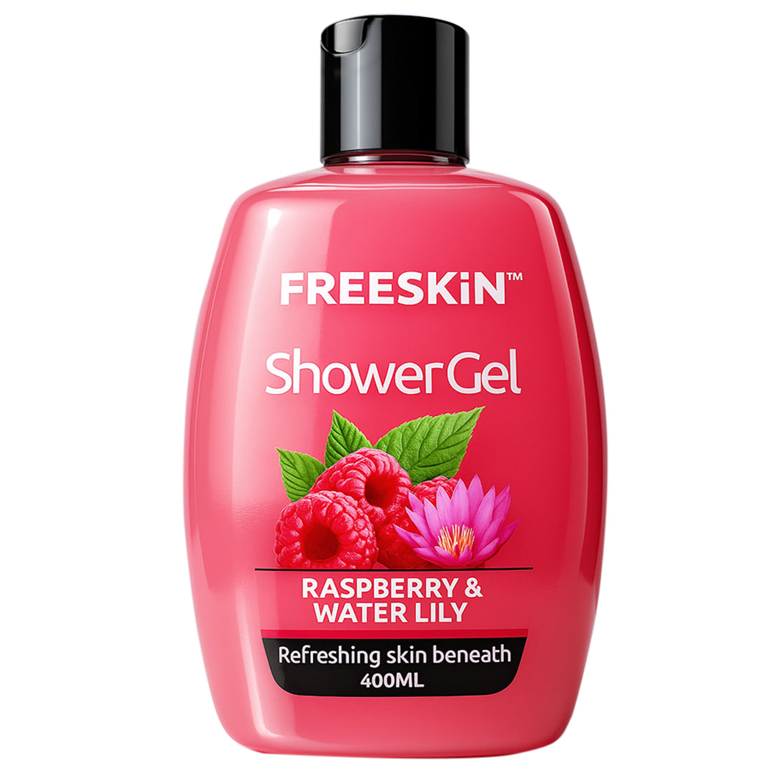 Raspberry & Water Shower Gel 400ml | Fruity Refreshing Body Wash | Hydrating, Gentle Cleansing & Soft Skin Shower Gel