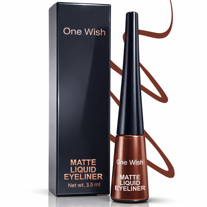 Matte Liquid Eyeliner 3.5ml – Matte Brown, Smudge-Proof & Long-Lasting - our product