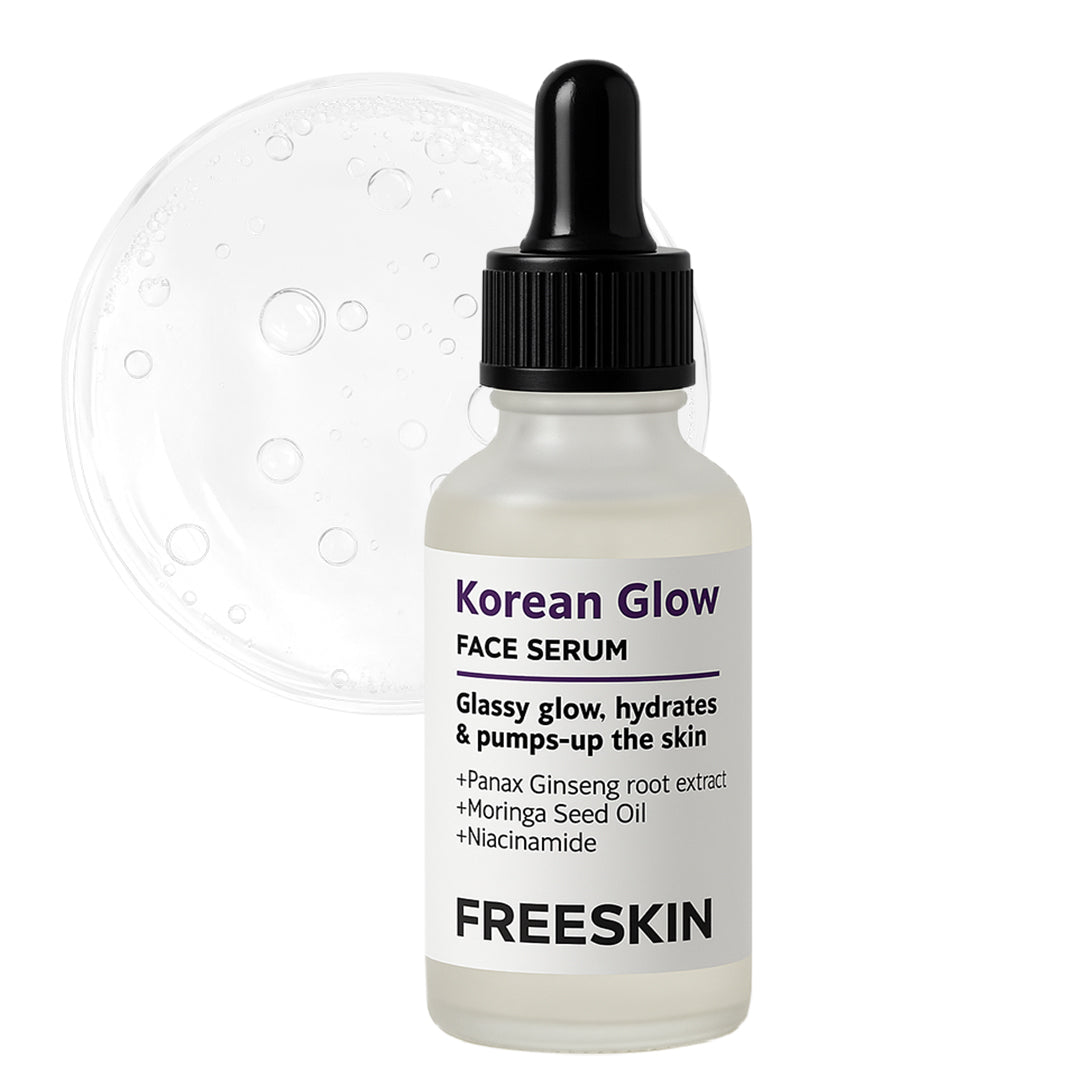 Korean Glow Face Serum (30ml) | Glass Skin Brightening Serum with Ginseng & Niacinamide for Radiant Dewy Glow