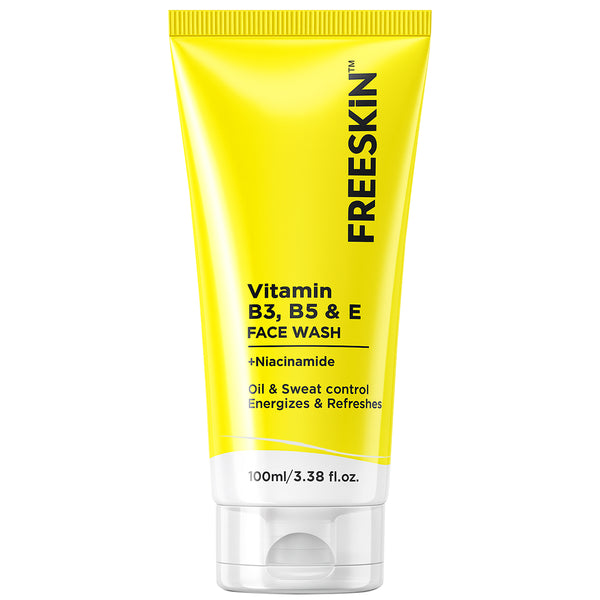 Vitamin B3, B5 & E Face Wash 100ml | Niacinamide Oil Control Cleanser | Hydrating, Pore Minimizing & Brightening Facewash for Men & Women