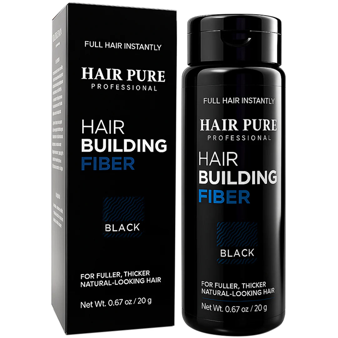 Hair Building Fiber Black 20g | Instant Hair Thickening Fibers for Fuller Hair, Bald Spot & Thinning Coverage