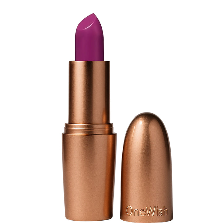 Creamy Matte Lipstick Plum Lush Shade 04 – Long Lasting Matte Lipstick, Full Coverage, Highly Pigmented Plum Lip Color for Women (3.8g)