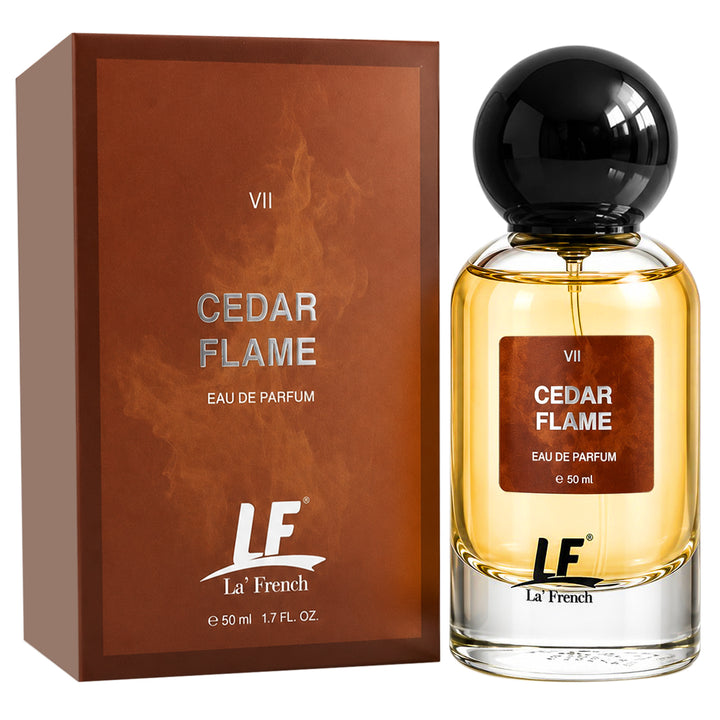 La French Cedar Flame Unisex Perfume 50ml | Long Lasting Premium Fragrance | Intense & Refreshing Scent | Eau de Parfum for Men & Women | Luxury Perfume for Daily Wear, Office, Parties