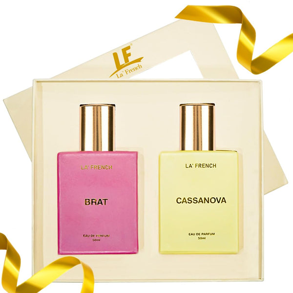 La French Unisex Perfume Gift Set Brat & Cassanova Gift Set Combo (2 x 50ml)