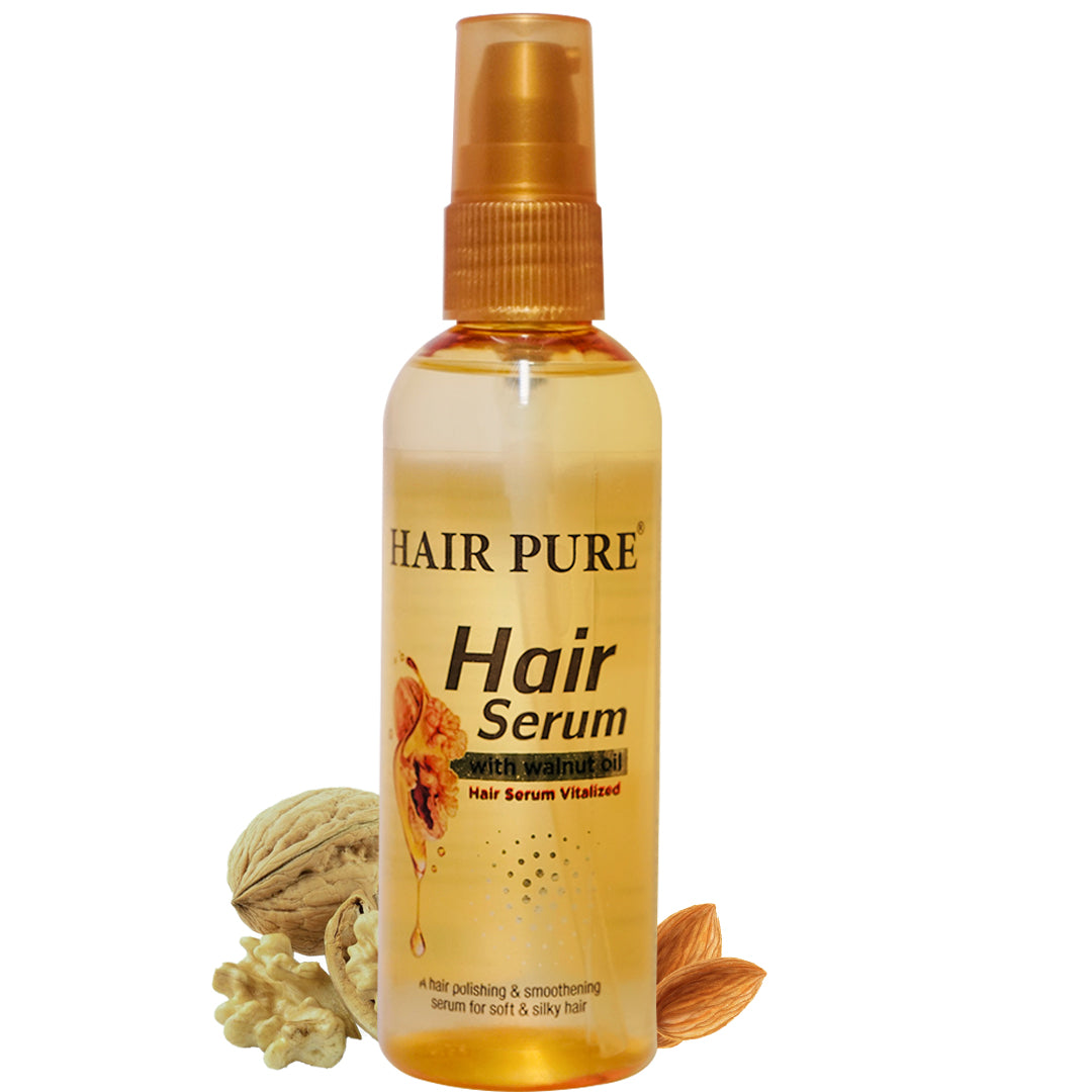 Hair Serum With Walnut Oil 100ml - Hair Serum to Prevent Frizz, Smoother, Shiny & Manageable Hair