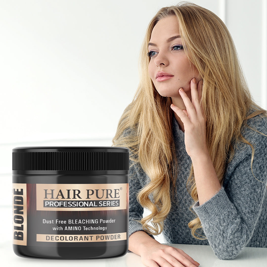 Bleaching Decolorant Powder 100g – Multi Blond Hair Lightener with Anti-Yellow Effect for 9-Level Lightening