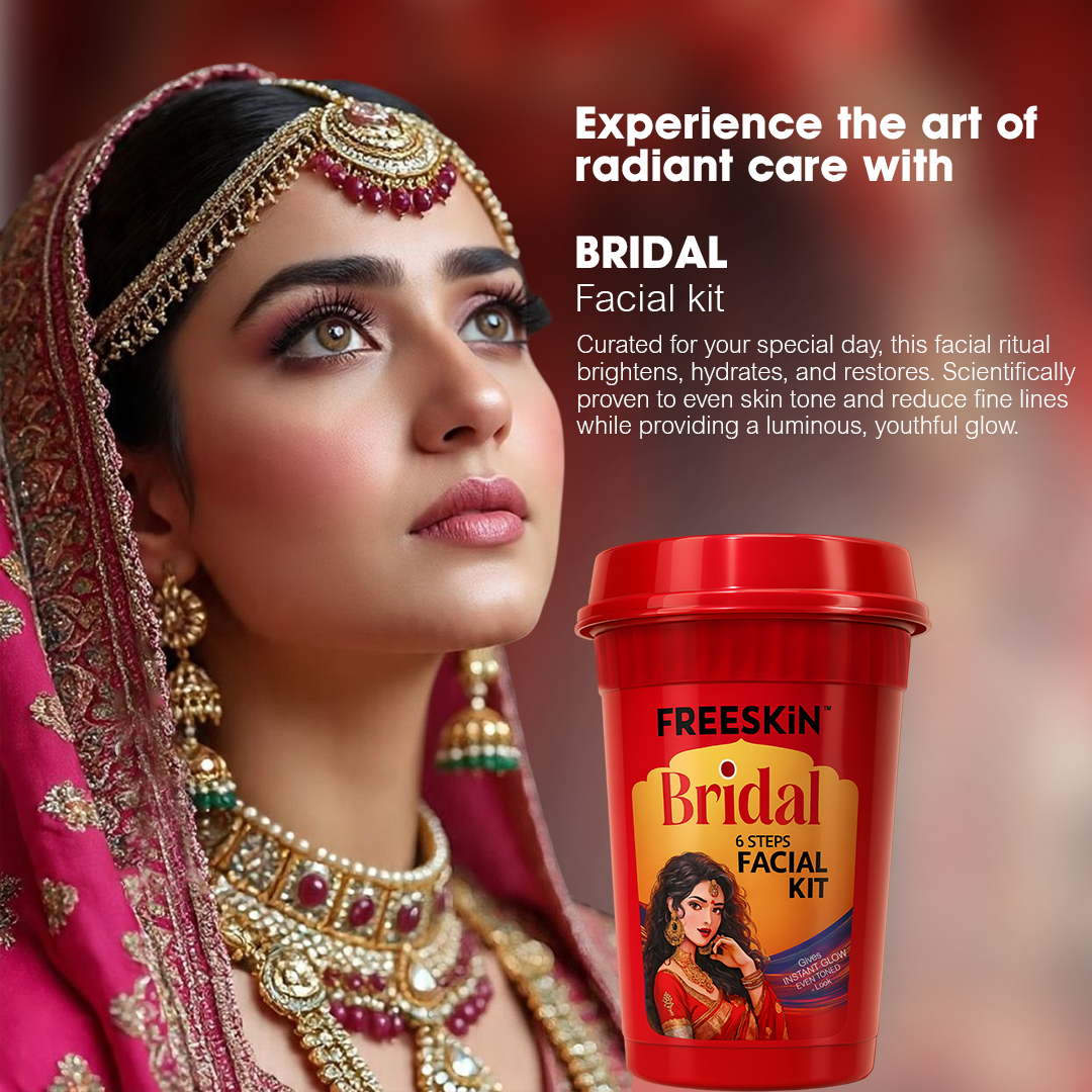 Bridal Facial Kit 60g | Instant Glow 6-Step Facial Kit | Brightening, Hydration & Even Skin Tone Bridal Glow Treatment