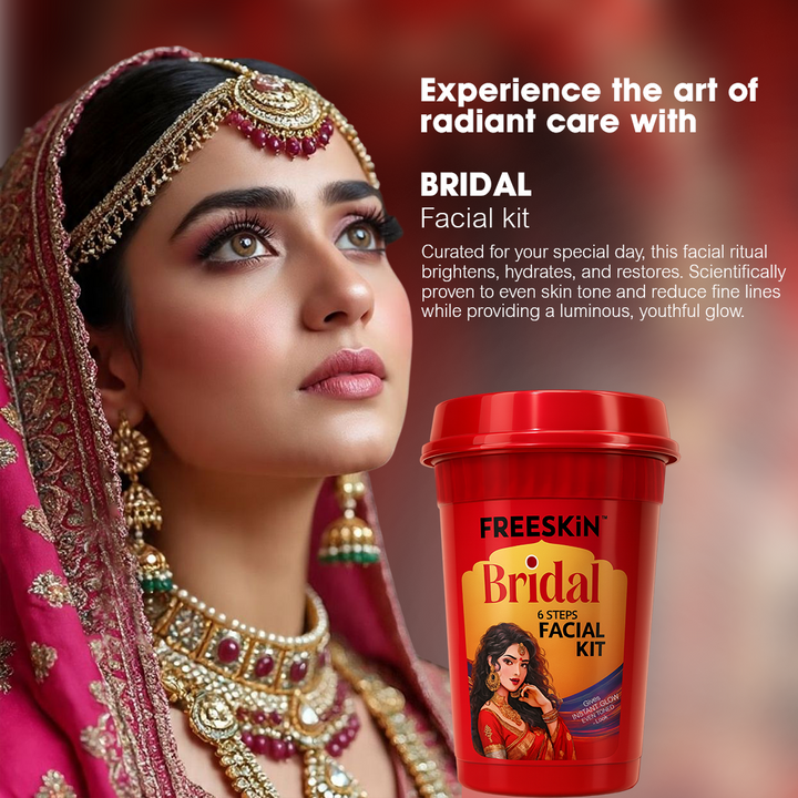 Bridal Facial Kit 60g | Instant Glow 6-Step Facial Kit | Brightening, Hydration & Even Skin Tone Bridal Glow Treatment