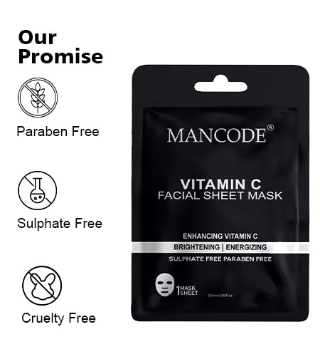 Vitamin C Facial Sheet Mask Pack of 3 | Brightening, Hydrating & Skin Glow Boosting Face Masks promises