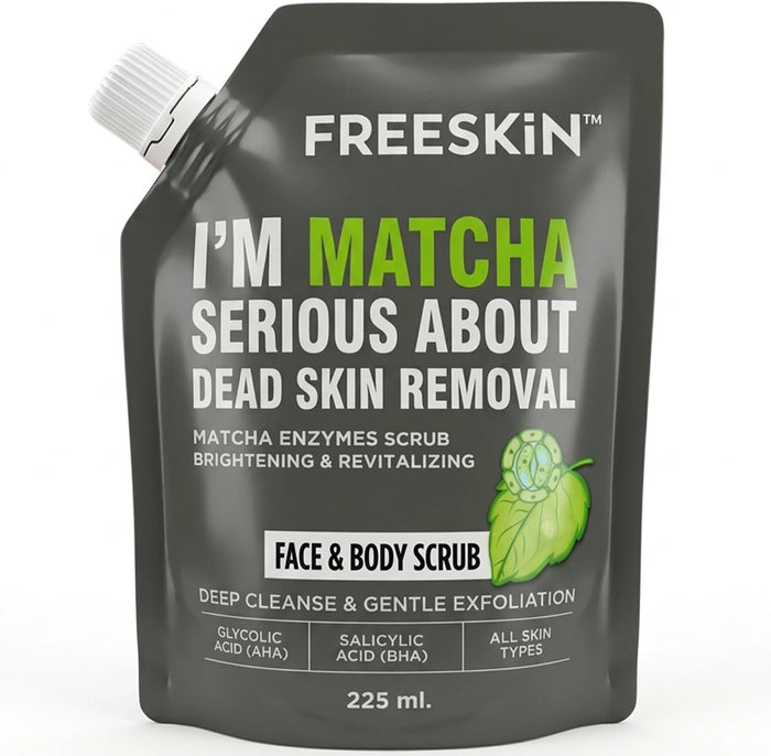 Matcha Enzyme Face & Body Scrub 225ml | Gentle Exfoliating Scrub with Matcha & Enzymes - our product