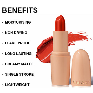 Creamy Matte Lipstick Rusty Orange Shade 24 (3.8g) promises
