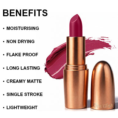 Creamy Matte Lipstick Pink Rules 3.8g (Shade 25) – Long-Lasting, Full Coverage Soft Pink Matte Lipstick promises