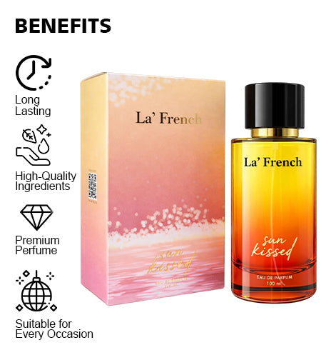 SunKissed Perfume for Men & Women 100ml | Long Lasting Citrus Floral Fragrance | Premium Unisex Eau De Parfum | Fresh & Summer Scent promises