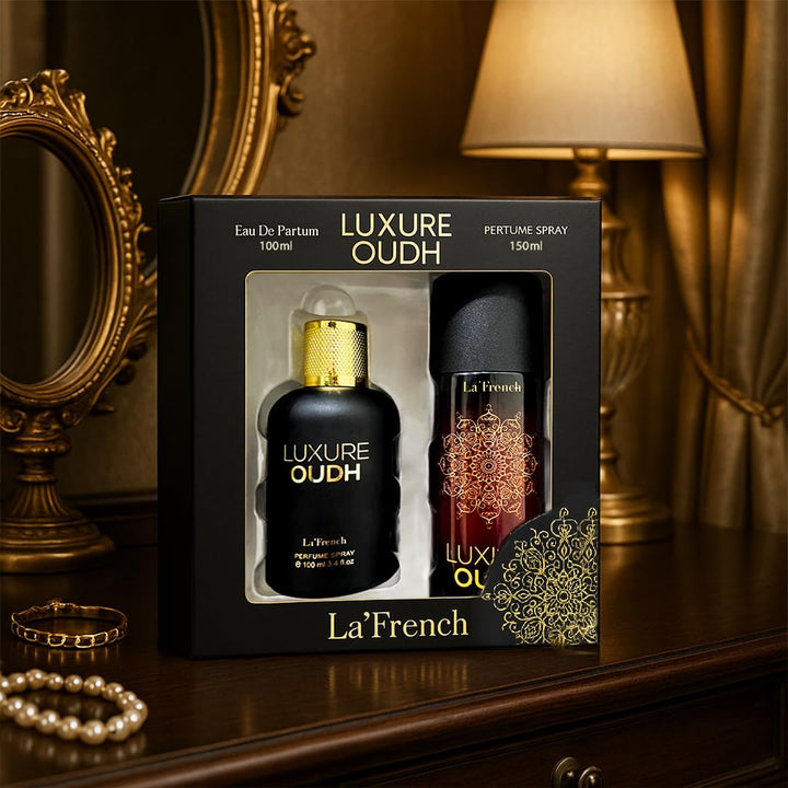 La French Luxure Oudh Perfume & Deodorant Gift Set (100ml + 150ml)
