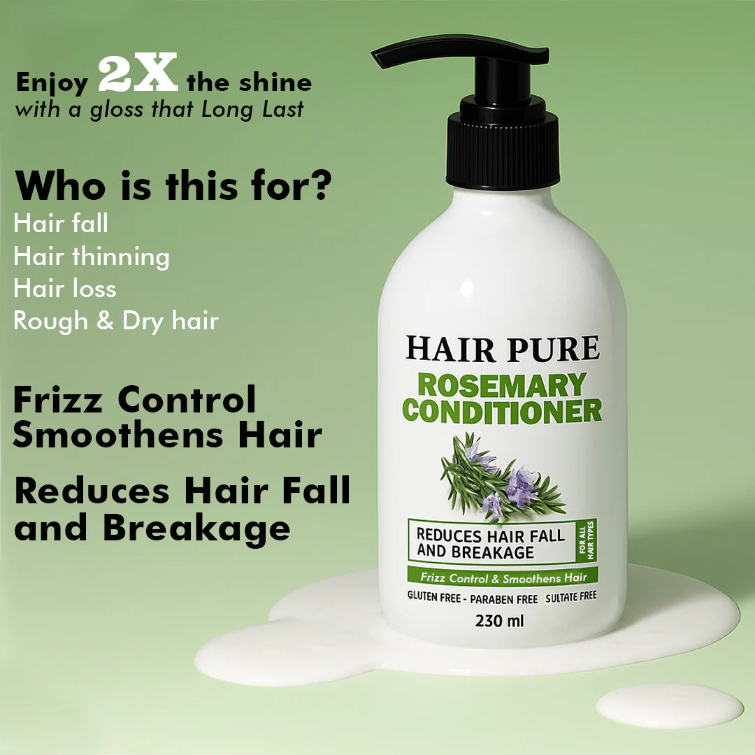 Hair Pure Rosemary Conditioner 250 ml - Anti Hair Fall and Conditioning Conditioner With Rosemary Extract for Strong and Smooth Hair