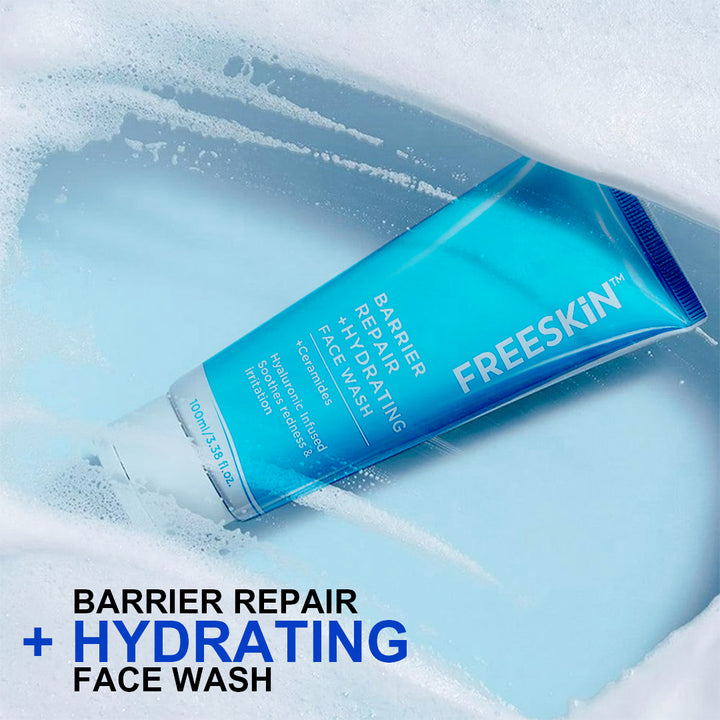 Barrier Repair Hydrating Face Wash 100ml | Ceramide & Hyaluronic Acid Cleanser | Gentle Moisturizing Facewash for Dry, Sensitive & Irritated Skin
