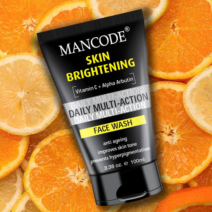 Skin Brightening Face Wash 100ml | Glow Boost Face Wash for Men | Vitamin C, Niacinamide & Licorice Deep Cleansing Cleanser
