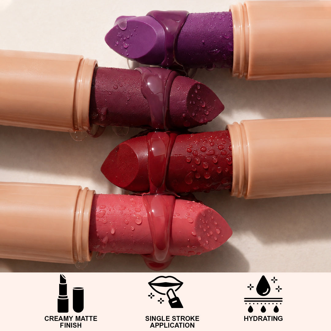 Creamy Matte Lipstick Bare & Bold Shade 07 – Long Lasting Matte Lipstick, Full Coverage, Highly Pigmented Nude Lip Color for Women (3.8g)