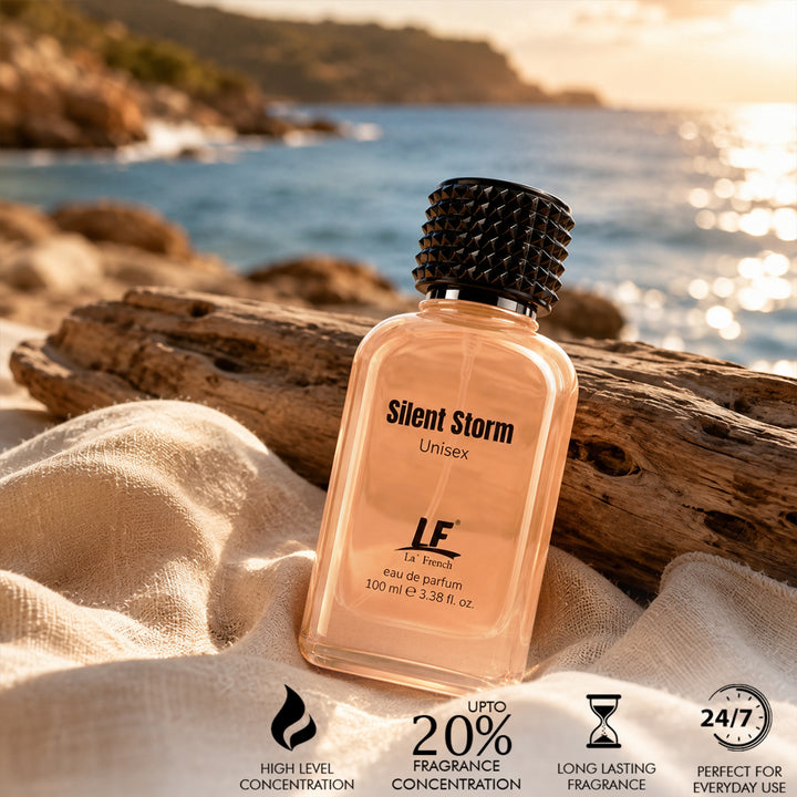 La French Silent Storm Premium Unisex Perfume 100ml | Long-Lasting Eau De Parfum for Men & Women | Citrus, Fresh Spicy, Green & Amber Notes