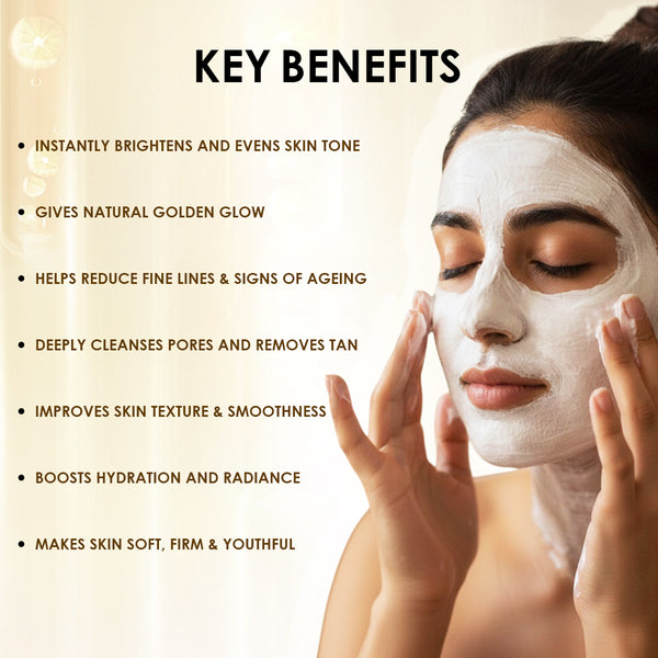 Luxury Gold Facial Kit 60g | 24K Gold Anti-Aging Facial Kit | Brightening, Firming & Glow Skin Treatment for Youthful Radiance